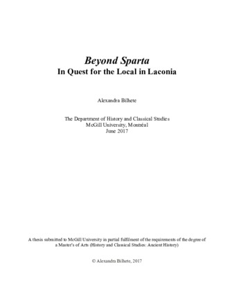 Beyond Sparta: In quest for the local in Laconia thumbnail