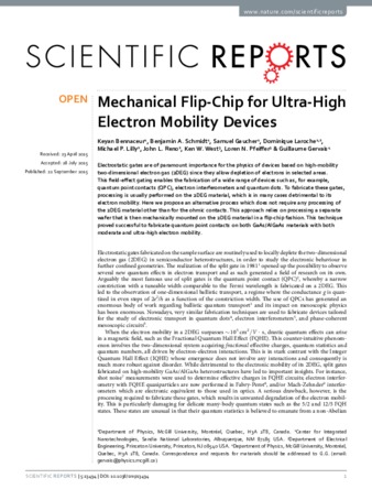 Mechanical Flip-Chip for Ultra-High Electron Mobility Devices thumbnail