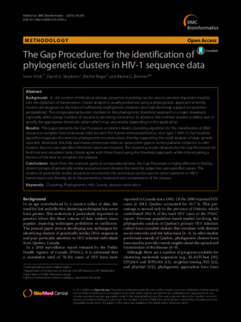 The Gap Procedure: for the identification of phylogenetic clusters in HIV-1 sequence data thumbnail