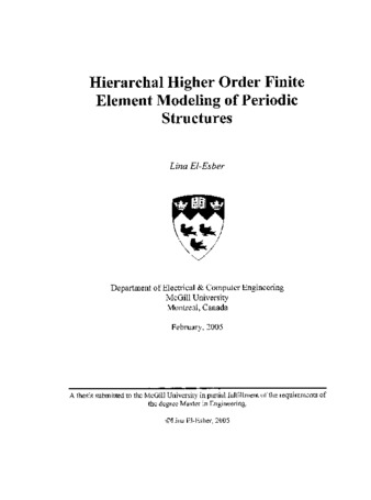 Hierarchal higher order finite element modeling of periodic structures thumbnail