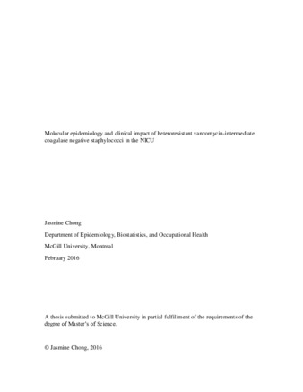 Molecular epidemiology and clinical impact of heteroresistant vancomycin-intermediate coagulase negative staphylococci in the NICU thumbnail