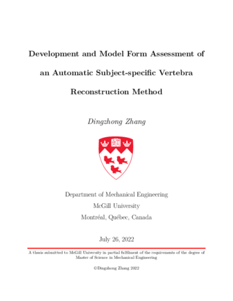 Development and model form assessment of an automatic subject-specific vertebra reconstruction method thumbnail