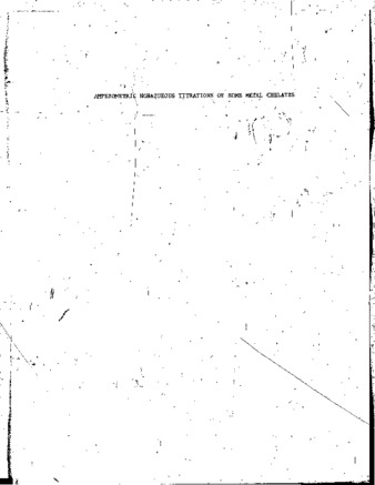 Amperometric nonaqueous titrations of the thenoyltrifluoroacetonates of some metals with sodium diethyldithiocarbamate as titrant thumbnail