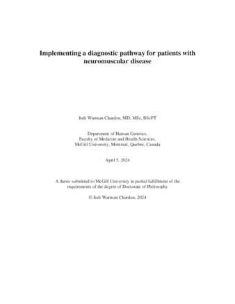Diagnostic Pipeline for Patients with Genetic Neuromuscular Disease thumbnail