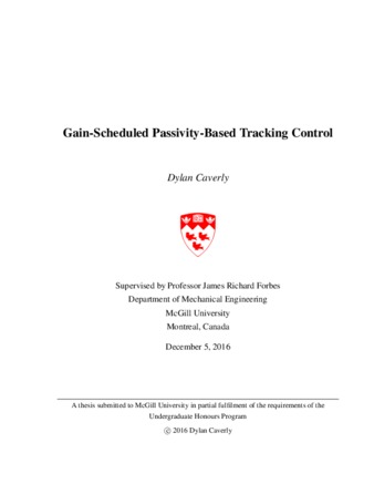 Gain-Scheduled Passivity-Based Tracking Control thumbnail