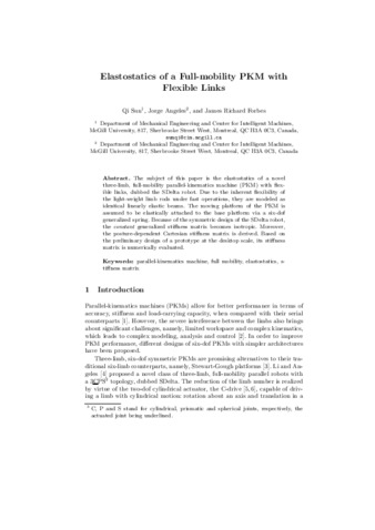 Elastostatics of a full-mobility PKM with flexible links thumbnail