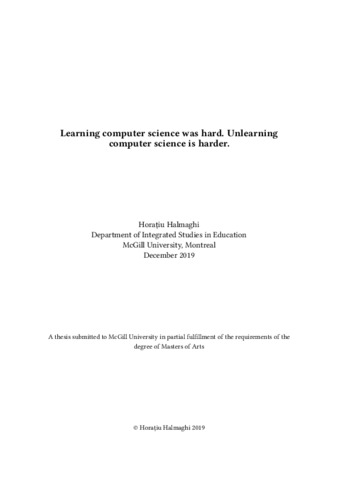 Learning computer science was hard. Unlearning computer science is harder. thumbnail