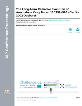 The Long‐term Radiative Evolution of Anomalous X‐ray Pulsar 1E 2259+586 after its 2002 Outburst thumbnail