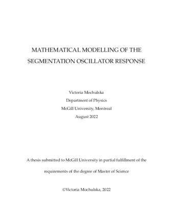 Mathematical modelling of the segmentation oscillator response thumbnail