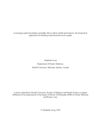 Leveraging expert knowledge and public data to inform health interventions: Novel practical approaches for building causal directed acyclic graphs thumbnail