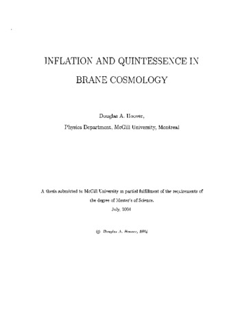 Inflation and quintessence in brane cosmology thumbnail