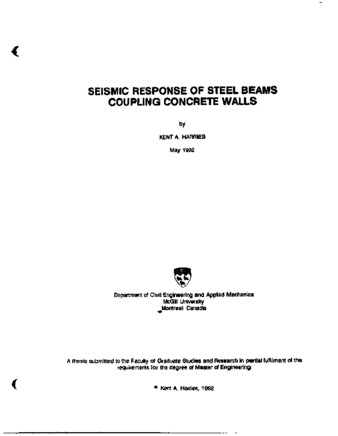 Seismic response of steel beams coupling concrete walls thumbnail