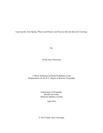 Land and the Arab Spring: What Land Policies and Practices Reveal about the Uprisings thumbnail
