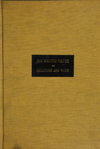 The specific volume of cellulose and wood and the density of adsorbed water vapour. thumbnail