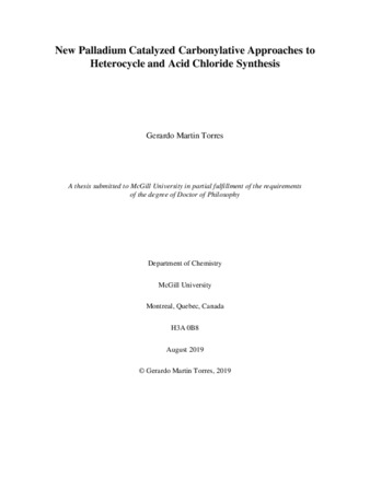 New palladium catalyzed carbonylative approaches to heterocycle and acid chloride synthesis thumbnail
