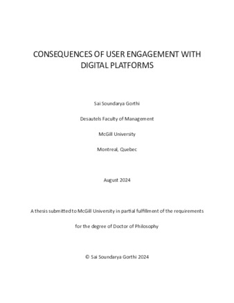 Consequences of User Engagement with Digital Platforms thumbnail