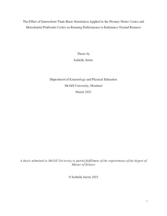 The effect of intermittent theta burst stimulation applied to the primary motor cortex and dorsolateral prefrontal cortex on running performance in endurance-trained runners thumbnail