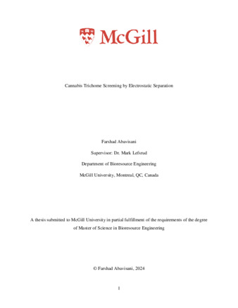 Cannabis Trichome Screening by Electrostatic Separation thumbnail