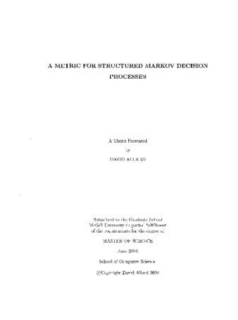 A metric for structured red Markov decision processes / thumbnail
