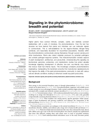 Signaling in the phytomicrobiome: breadth and potential thumbnail