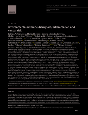 Environmental immune disruptors, inflammation and cancer risk thumbnail