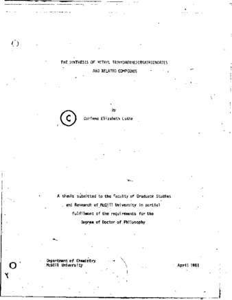 The synthesis of methyl trihydroxyeicosatrienoates and related compounds / thumbnail