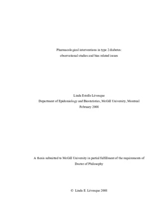 Pharmacological interventions in type 2 diabetes: observational studies and bias related issues thumbnail