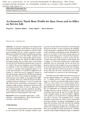 An innovative tooth root profile for spur gears and its effect on service life thumbnail