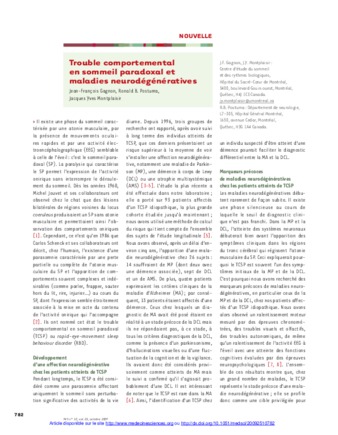 Neurodegenerative disorder in idiopathic REM sleep behavior disorder thumbnail