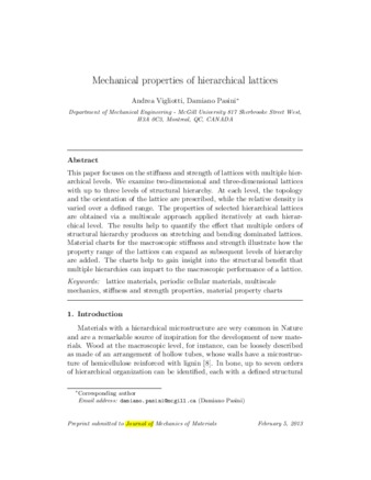 Mechanical properties of hierarchical lattices thumbnail