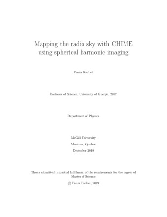 Mapping the radio sky with CHIME using spherical harmonic imaging thumbnail