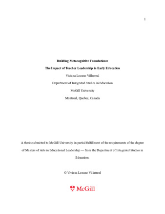 Building Metacognitive Foundations: The Impact of Teacher Leadership in Early Education thumbnail