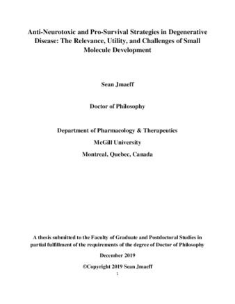 Anti-neurotoxic and pro-survival in degenerative disease: The relevance, utility, and challenges of small molecule development thumbnail