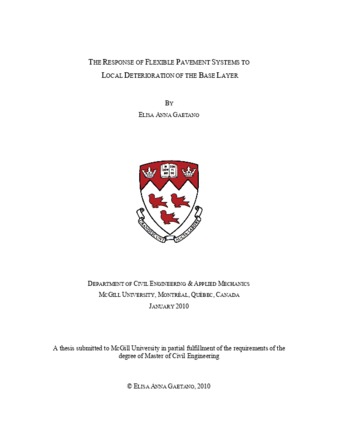 The response of flexible pavement systems to local deterioration of the base layer thumbnail