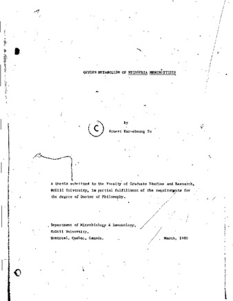 Oxygen metabolism of Neisseria meningitidis. thumbnail