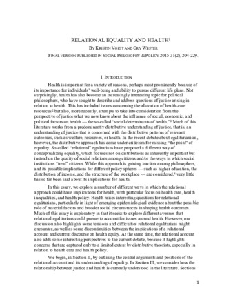 Relational equality and health thumbnail