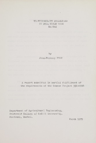 Trafficability Evaluation on Soil Mixed With Manure thumbnail