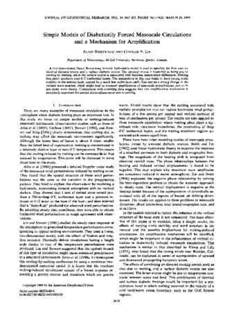 Simple Models of Diabatically Forced Mesoscale Circulations and a Mechanism for Amplification thumbnail