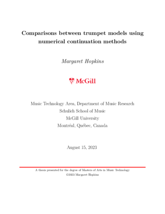 Comparisons between trumpet models using numerical continuation methods thumbnail