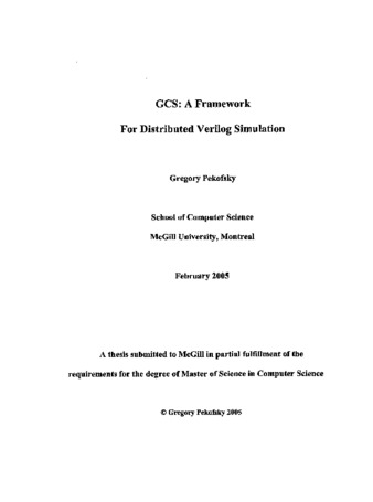 GCS : a framework for distributed verilog simulation thumbnail