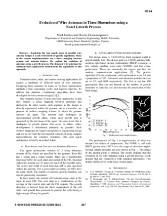 Evolution of Wire Antennas in Three Dimensions using a Novel Growth Process thumbnail