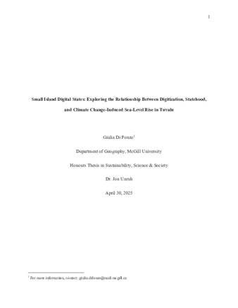 Small Island Digital States: Exploring the Relationship Between Digitization, Statehood, and Climate Change-Induced Sea-Level Rise in Tuvalu thumbnail