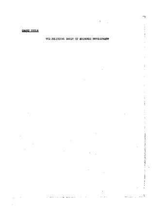 The political basis of economic development : the role of pre-industrial bureaucracies in Japanese growth and Chinese stagnation, ca., 1850-1912. thumbnail