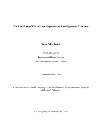 The role of microRNA in major depression and antidepressant treatment thumbnail