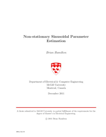 Non-stationary sinusoidal parameter estimation thumbnail