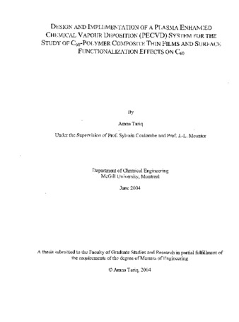 Design and implementation of a plasma enhanced chemical vapour deposition (PECVD) system for the study of C₆₀-polymer composite thin films and surface fuctionalization effects on C₆₀ thumbnail