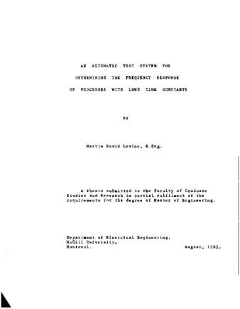 An automatic test system for determining the frequency response of processes with long time constants. thumbnail
