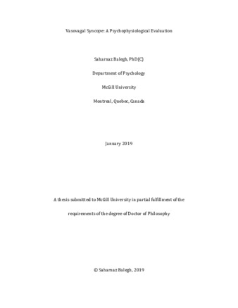Vasovagal syncope: a psychophysiological evaluation thumbnail