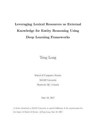 Leveraging lexical resources as external knowledge for entity reasoning using deep learning frameworks thumbnail