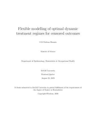 Flexible modelling of optimal dynamic treatment regimes for censored outcomes thumbnail